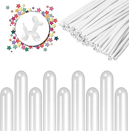 Ballons torsadables 100pcs blancs décoration fête mariage anniversaire DIY