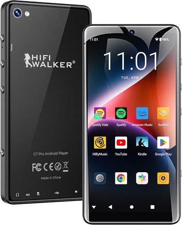 HIFI WALKER G7 Pro Android MP3 Player with Bluetooth WiFi Cameras