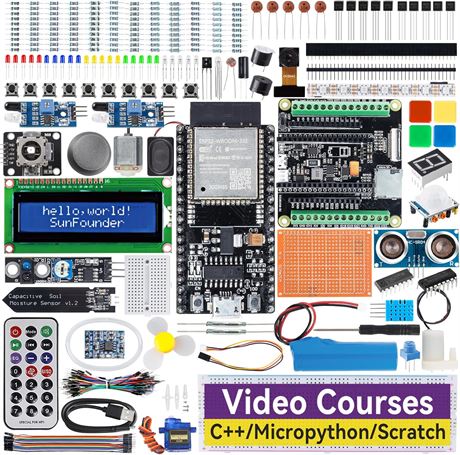 Kit SunFounder ESP32 IoT débutant Arduino Python caméra WiFi
