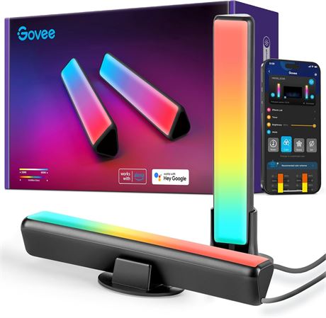 Govee LED Light Bars with Alexa & Google Assistant, RGBICWW TV Backlights