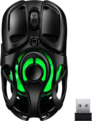 Souris sans fil RGB tri mode 2,4G/USB-C/Bluetooth 10000 DPI, rechargeable