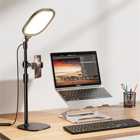 Lampe conférence LitONES LED anneau USB avec support téléphone