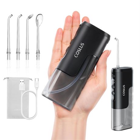Hydropulseur dentaire compact, portable, 4 modes, noir