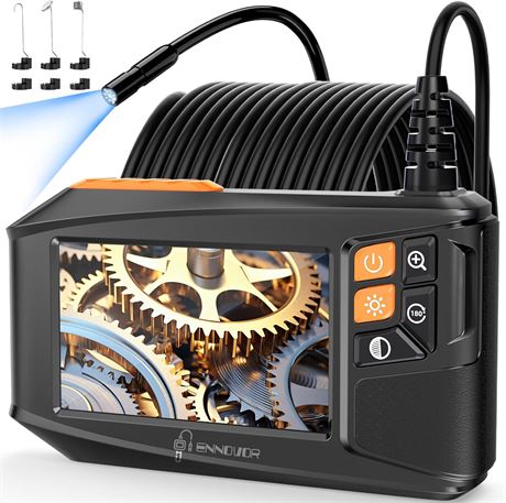 Endoscope Camera with 4.3" LCD Screen HD 8 LED IP67 Waterproof 32.8FT