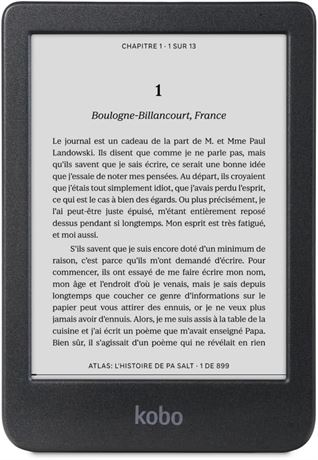 Kobo Clara BW eReader 6" Touchscreen ComfortLight PRO, Dark Mode, Black