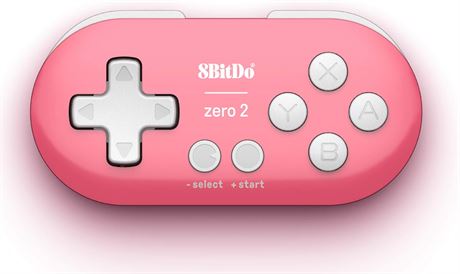 8Bitdo Zero 2 Bluetooth Mini Key Chain Controller for Nintendo Switch (Pink)