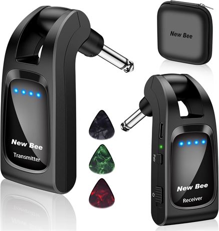 Système sans fil guitare 2.4GHz, 6 canaux, rechargeable, instruments