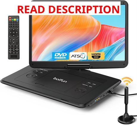 Boifun 17.5" Portable TV with DVD Player, ATSC, Battery, HDMI/USB/SD