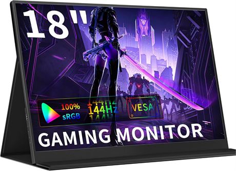 MAGICRAVEN 18" 2560x1600 144Hz Portable Gaming Monitor FreeSync HDR IPS