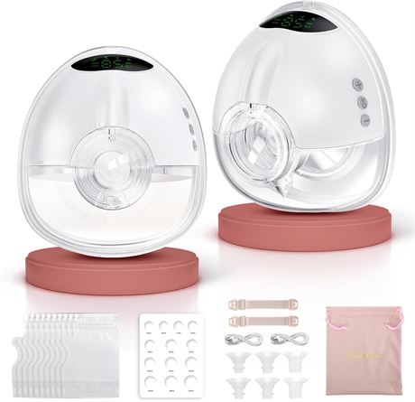 Wearable Hands-Free Electric Breast Pump, Rechargeable, Low Noise