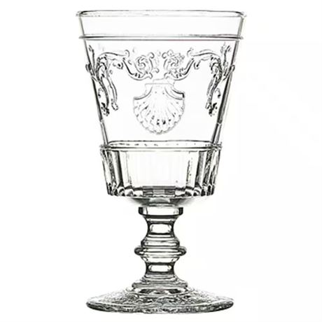 Verres eau Versailles 13.5oz coquille/fleur lot 6