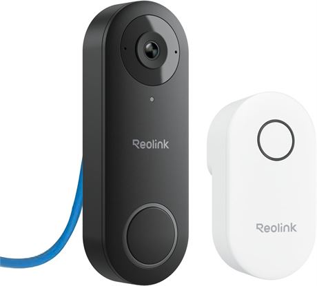 REOLINK Video Doorbell PoE Camera - 180  2K Chime 2-Way Talk Local Storage