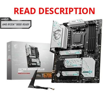 Carte mère MSI X670E Gaming Plus WiFi AM5 DDR5 4xM.2 Wi-Fi 6E