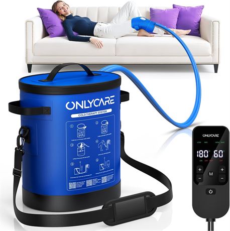 Cold Therapy Machine with Timer, Ice Therapy for Knee, Ankle/Arms, Blue