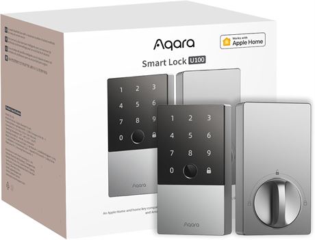 Aqara U100 Fingerprint Door Lock, Apple Home Key, Bluetooth IP65, HomeKit/Alexa
