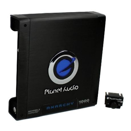 Planet Audio AC1000.2 1000W 2-Channel MOSFET Class A/B Car Amplifier, Black