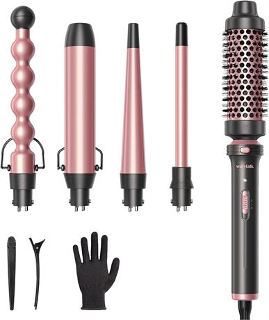 Wavytalk kit fer à boucler 5-en-1 céramique rose gold