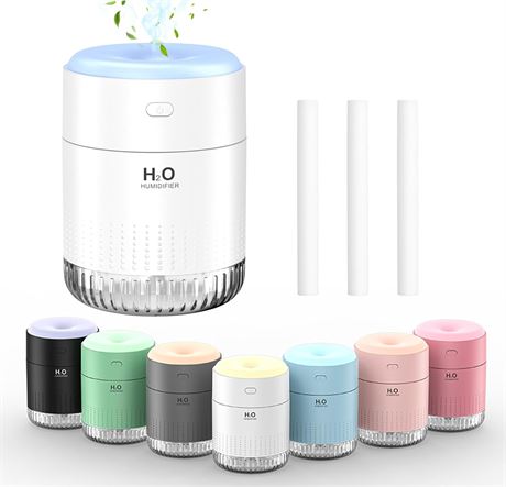 Mini humidificateur USB rechargeable, 4 modes silencieux