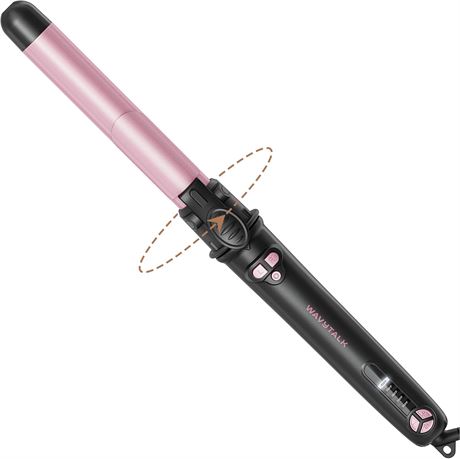 Wavytalk Rotating Curling Iron 1-Inch Automatic Wand, 430 F, Dual Voltage