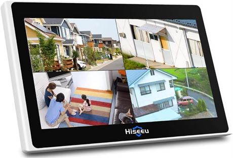 Hiseeu Mini 10in Wireless Camera NVR, All-in-One NVR, 24/7 Recording, Zone