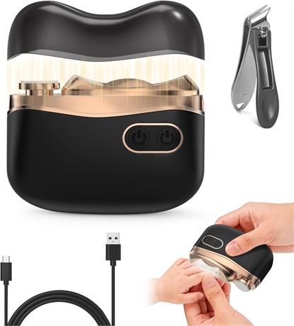 Electric Nail Clipper, 3-in-1 Automatic Nail Trimmer with LED Light