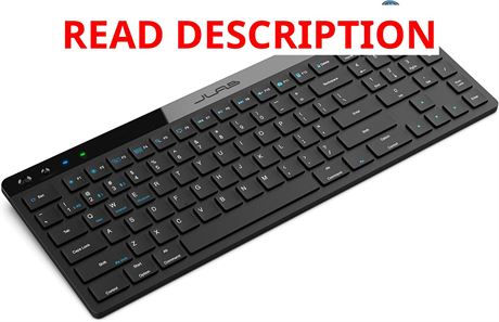 JLab JBuds Wireless Keyboard, 95-Key, Multi-Device BT/USB, Keys, Black