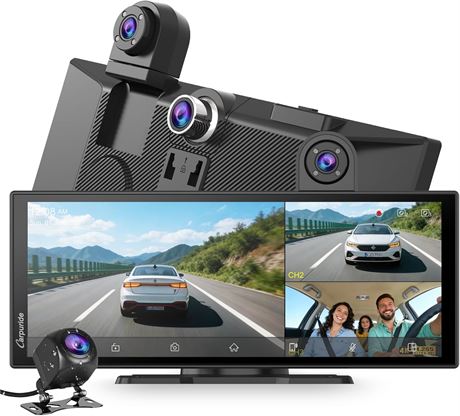 CARPURIDE W125S 11.26in Wireless CarPlay/Android Auto Screen, 64GB, Loop