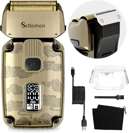 Rasoir électrique Scttomon homme barbe tête étanche sans fil