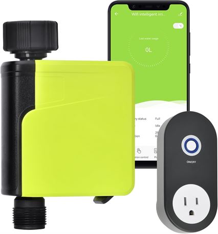 WiFi Smart Hose Timer, Automatic Watering Controller with Rain Delay & Hub