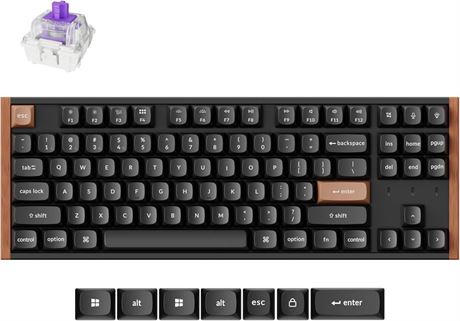 Keychron K8 HE Mechanical Keyboard TKL Wireless/BT/2.4G Hall Effect Black