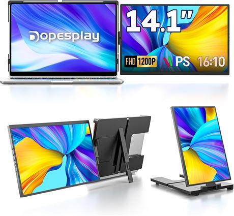Dopesplay 14" FHD 1920x1200 IPS Laptop Screen Extender Second Monitor