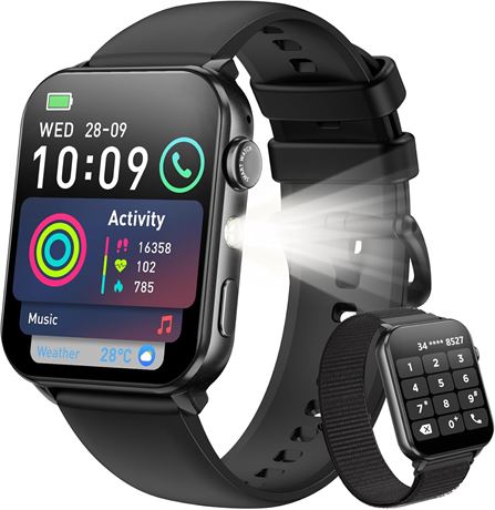Blackview Smart Watch for Men & Women, 1.91" HD Touchscreen, HR/Sleep, Calls