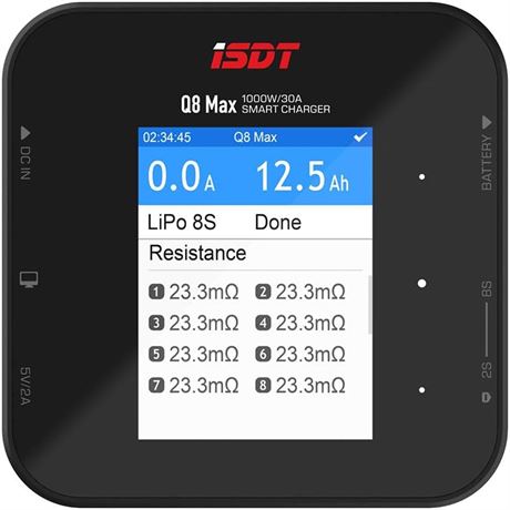 ISDT Q8 MAX LiPo Battery Charger/Discharger 30A 1000W DC 2-8S LCD Balance