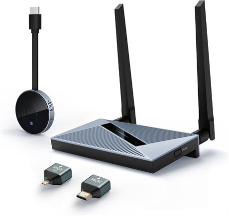 Wireless HDMI Kit with Dual-Band 2.4/5GHz, 4K Video & Audio, Plug-and-Play