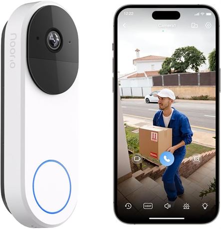 Noorio D110 2K+ Wireless Doorbell Camera with Chime