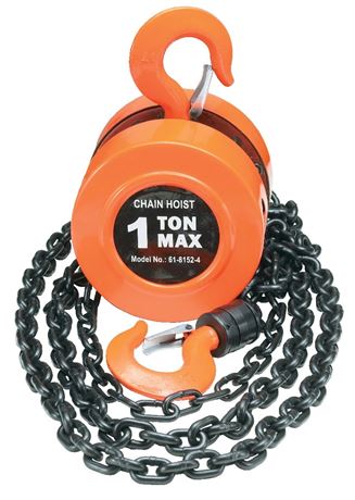 Certified Manual Chain Hoist, 1-Ton