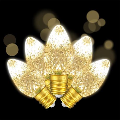 Lot 25 Ampoules LED C7 CSA Extérieur Étanche Blanc Chaud Remplaçables