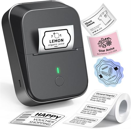 PM260 Label Maker with 2-Inch Tape, Bluetooth Printer, Inkless Labeler