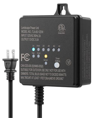 Transformateur Extérieur DEWENWILS 60W LED ETL