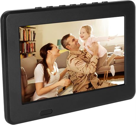 7-Inch Portable TV 1080P FHD with ATSC Tuner, USB, AV, Rechargeable Battery