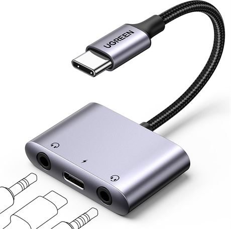 Adaptateur UGREEN USB-C Vers Jack 3.5mm Charge PD 60W