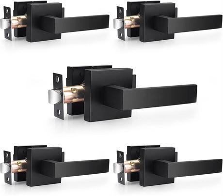 Probrico Matte Black Door Levers 5 Pack