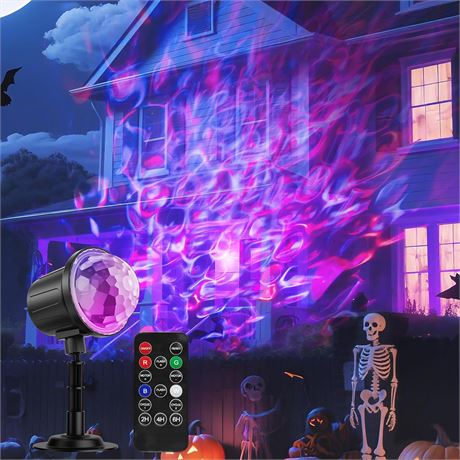 Projecteurs LED extérieurs Halloween Noël 14 effets IP65 télécommande
