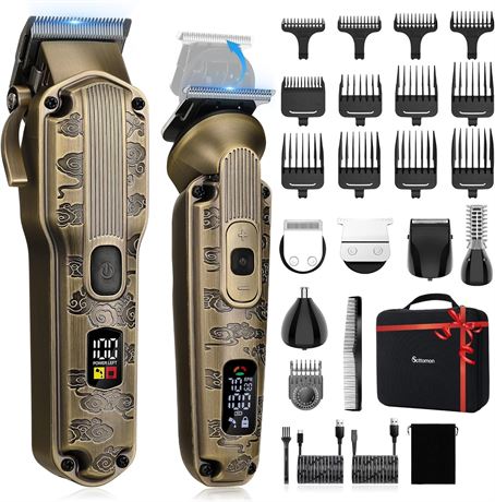 Scttomon Hair Clipper Kit for Men, Cordless Barber Set
