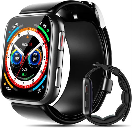 BP Doctor Smart Watch Blood Pressure Monitor with Cuff, Sleep HR, Pedometer