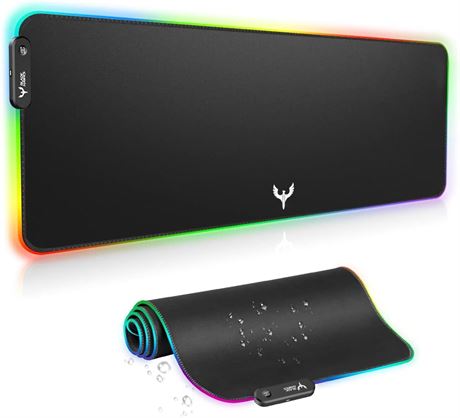 Blade Hawks Extra Large RGB Gaming Mouse Pad, 31.5 x 12 in, Anti-Slip