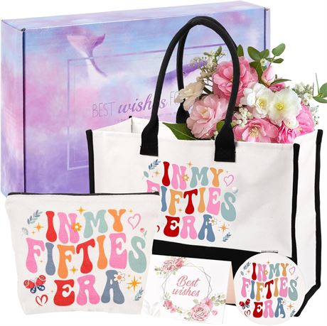 Coffret Cadeau 50 Ans Femme Tote Bag Anniversaire