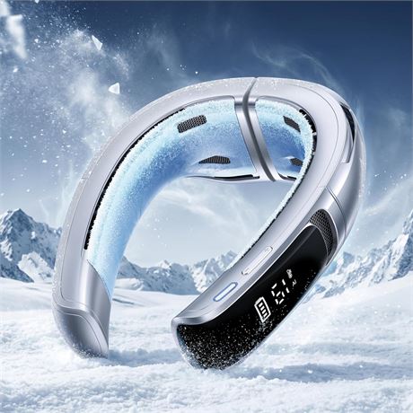RANVOO AICE LITE MAX 2026 Neck Air Conditioner, 6000mAh Neck Fan, Silver