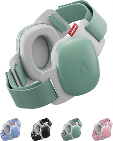 Casque Anti-Bruit Bébé Alpine Muffy 24dB Réglable Vert