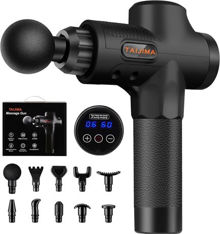 Pistolet de massage musculaire   Masseur dos portable 10 t tes LCD